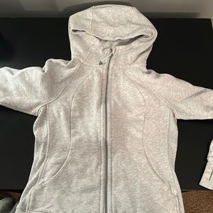 Lululemon Light Grey Scuba Full-Zip Hoodie